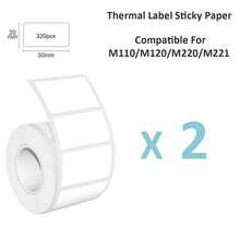 2入純白熱感標籤貼紙捲 40x30mm 黑字列印紙 適用於 T50M Pro PL70E N20 M110，辦公室文件名稱標籤儲存整理用 - 查看 17