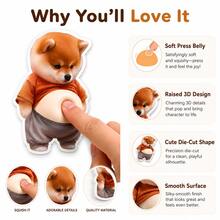 1pc Unique Soft Corgi Dog Squishable Sticker, Novelty Sticker Suitable For Home Decor, Collection, Car And Party, Ideal Birthday And Holiday Gift - Multicolor - View 4