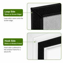 Zippered Window Screen Mesh, Self-Adhesive Mosquito Curtain, Breathable Fly And Insect Protection Net, DIY Easy Install Screen, Suitable For Home Bedroom Living Room Kitchen - Black Single-zipper Window Screen - View 5