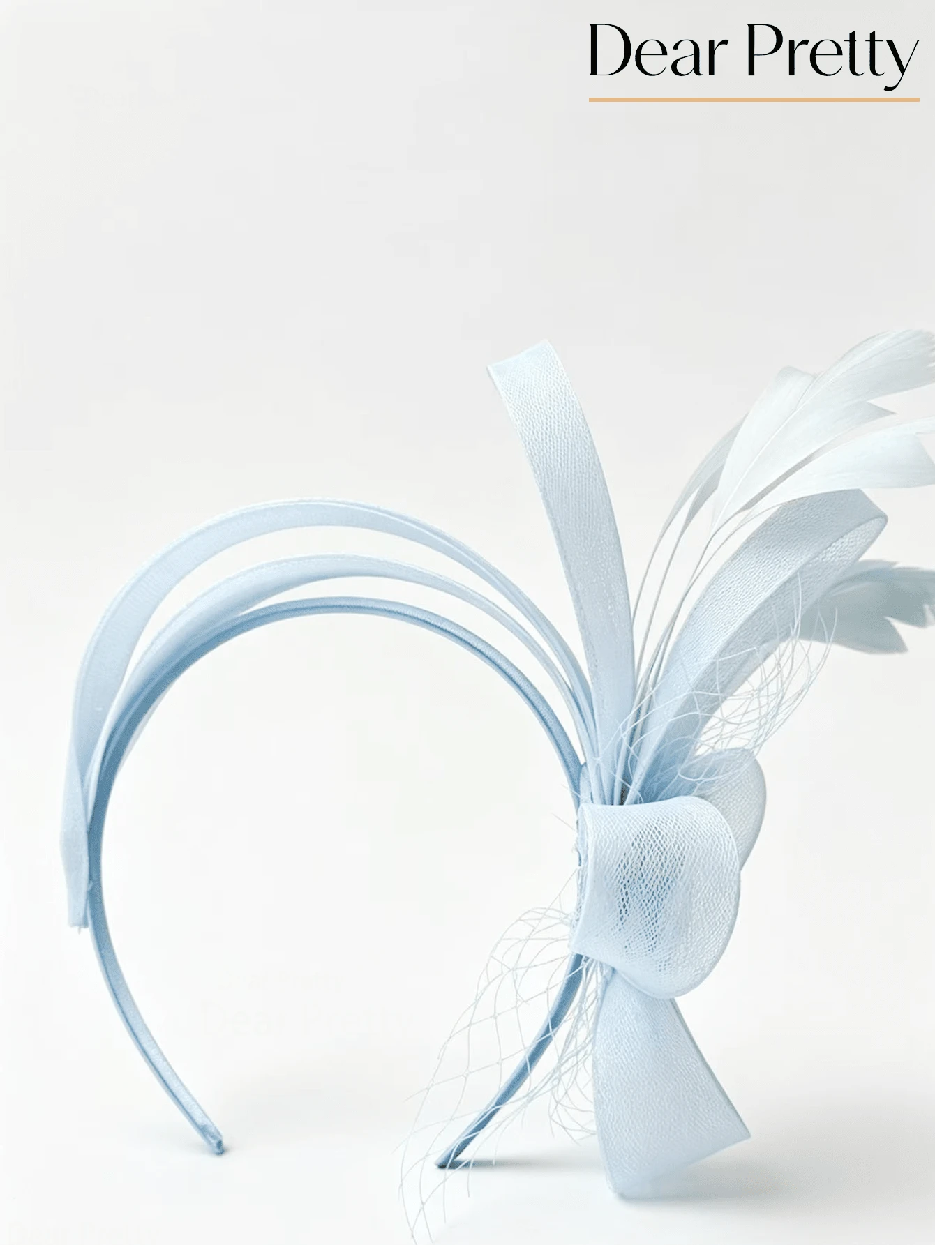 1pc Light Blue Women's Headband Hat, Elegant, Suitable For Formal Occasions, Weddings, Banquets, Tea Parties, High-End Headband Hat, Daily Wear - Light Blue - View 1