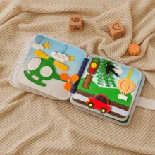 Bear Cloth Book - Built-In Rich Patterns & Interesting Shape Visuals, Children's Soothing Supplies, Helps Baby's Cognitive Development, Untearable Felt Book For Babies, Early Education 3D Cloth Book Toy - Multicolor - View 5