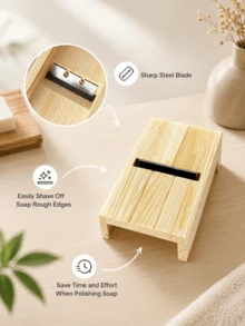 1 buah Serbaguna dari Kayu Solid untuk Memotong dan Merapikan, Memotong Sabun/Lilin Buatan Tangan, Alat Pemotong Keju Serbaguna, Kerajinan Merapikan Sabun dan Lilin Buatan Tangan, Alat Merapikan Perlengkapan Rumah Tangga. - A - View 3