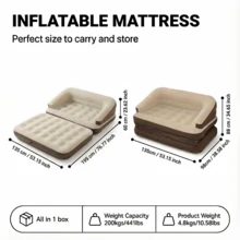 Luxury Outdoor Inflatable Bed, Inflatable Sofa, 5-In-1 Design, Thickened PVC Material, Multiple Colors Available, Suitable For Indoor, Outdoor, Living Room, Balcony, Garden, Movie Party And Other Scenarios, Ideal Holiday Gift - Multicolor - View 4