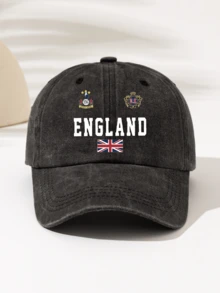 時尚極簡水洗棒球帽，四季通用裝飾風格，女性必備時尚單品，「ENGLAND」設計，適合戶外運動 - 水洗帽 - 查看 12