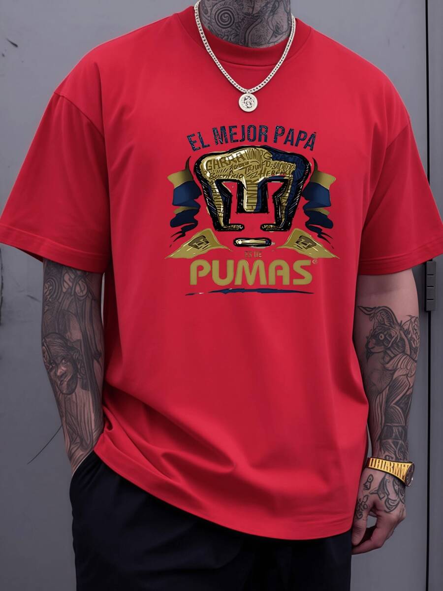 Men's Basic T-Shirt 100% Cotton Short Sleeve Basic Cotton Short Sleeve Summer Black/White/Red/Blue/Green Men's Crew Neck Short Sleeve T-Shirt Mexican National Soccer Team - 白色 - 查看 1