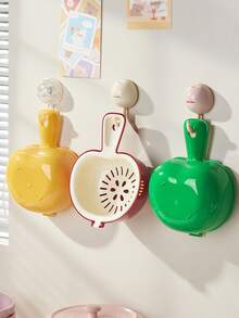 1pc Fruit Plate With Apple Colander Basket, Double-Layer Kitchen Fruit Washing Tool, Draining Basin, Dopamine Style New Handle Apple Colander Basket, Double-Layer Fruit Washing Tool, Exquisite Small Fruit Plate For Kitchen, Home And Living Room - Apple-shaped - View 11