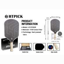 HTPICK T700 Carbon Fiber Pickleball Paddle, Heat-Pressed Textured Matte Frameless One-Piece Molded, Professional Competition Club Fitness Training High-End Paddle, Ultra-Lightweight Wind-Resistance Design Sports Equipment - Multicolor - View 14
