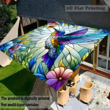 1pc Bright Hummingbird Pattern Outdoor Sun Shade, Suitable For Patio, Garden, Balcony Activity Space, Garage Roof, BBQ Area And Poolside, Lightweight And Portable, Easy To Install (Support Frame Not Included). - Multicolor - View 5