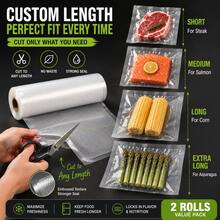2 Packs Durable Vacuum Sealer Bags, Tear-Resistant, Ideal For Freshness & Low-Temperature Cooking, Home Kitchen Essential - Multicolor - View 4