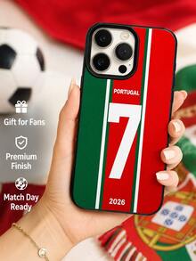 1 Piece Soft TPU Phone Case With Soccer Ball Design, Compatible With IPhone 17/16 Pro Max/15 Plus/14 Pro, Protective Cover With CR Training Print, Shockproof, With Precise Cutouts - Negro 6 - View 5