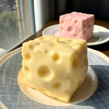 淺黃色起司椰子油奶油起司捏捏樂，柔軟麵團觸感，奶油內芯，靜音擠壓紓壓玩具，柔軟 Q 彈捏捏樂，奶油捏捏樂，女孩玩具，可擠壓，起司，捏捏樂外皮，巨型捏捏樂 - 彩色 - 查看 16