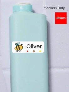 1/60/120/240/480片可客製化文字貼紙，個性化防水防油PVC貼紙，適用於水瓶、個人用品、辦公室、宿舍、居家收納，適合送給父親、母親、兒子、女兒、朋友的標籤禮物，開學季、派對、聖誕節適用 - 多色2 - 查看 15