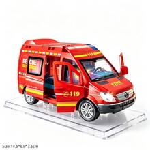 1件城市車隊玩具：慣性滑行、燈光與聲音效果、可開門；消防/特警/物流可選；兒童角色扮演必備；兒童玩具禮物 - 彩色 - 查看 8