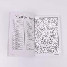 1pc Adult Coloring Book: 75 Exquisite Patterns, Provides Fun, Relaxation And Stress Relief For Adults Through Coloring Experience, Covering Floral, Animal, Mandala, Nature And Landscape Themes, Suitable For Back To School Season And School Supplies - Single Piece - View 11
