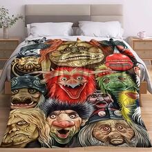 超柔软法兰绒毛毯，采用电影《迷宫》风格设计 - Jareth Goblin King & Fantasy Creatures，舒适的四季盖毯，适合沙发、床、办公室和旅行，色彩鲜艳，是送给粉丝的绝佳礼物 - XYW-67 - 查看 6
