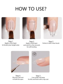 PERFECT COLOR Gel Constructor Autonivelante Cristalino – Curado Rápido, Extensiones de Uñas Suaves, Uso Profesional & Doméstico, Gel UV LED Removible 8ml - transparente - Ver 8