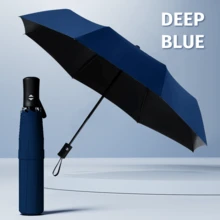 Automatic Folding Large High-Quality Umbrella, Windproof & Waterproof Strong Umbrella, Family Entertainment Outdoor Rainproof & Sun Protection Dual-Use Parasol - Multicolor - View 12