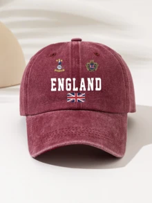 時尚極簡水洗棒球帽，四季通用裝飾風格，女性必備時尚單品，「ENGLAND」設計，適合戶外運動 - 水洗帽 - 查看 13