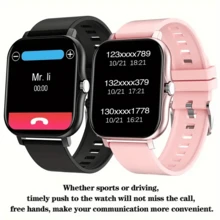 ZhiKexing 1.85 吋全螢幕金屬機身智慧手錶，相容 iOS 與 Android 手機，(接聽/撥打電話)，具備多種運動模式/海量錶盤/內建遊戲/AI 語音控制/中性運動手錶 - 查看 3