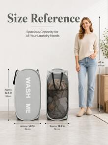 Multifunctional Foldable Laundry Basket, Pop-Up Mesh Dirty Clothes Basket With Durable Handles, Extra Large Capacity, Suitable For Dirty Clothes, Closet, Travel, Dorm - Multicolor - View 12