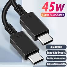 3 pièces Câbles de charge ultra-rapide double USB-C 45 W, 5 A, PD, compatibles avec les séries iPhone 17, 16 et 15 Pro Max, ainsi qu'avec Huawei. - Noir - Voir 3