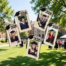 1/3/5pcs Solid Wood Photo Frame, Creative Graduation Cap Shaped Wooden Commemorative Photo Frame, Used To Record Important Milestones In Student Life, Graduation Party Tabletop Decoration, Commemorative Gift For High School And College Graduates - Graduation Photo Frame - View 4