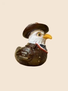 1pc American Figurine With Cowboy Hat & Patriotic Scarf, Unity & Strength Decorative Statue For Desk Home Office Library Vintage Collectible Gift - A - View 12