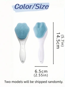 1个洁面刷，深层清洁毛孔黑头，卸妆刷，硅胶猫爪洁面刷，面部清洁工具 - 藍色 - 查看 10