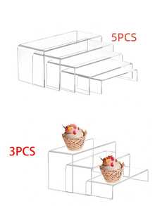 1/3/4/5 Stücke Acryl Displayständer Transparente Produktvertikale Röhre, Cupcake Ständer Dessert Displayständer Transparenter Displayständer, Bonbonständer Displayständer, Acryl Vertikale Röhre Displayständer, Rechteckiger breiter gestufter Displayständer, Desktop Displayständer, Für Sammlerstücke, Desserts, Kleine Figuren Display und Desktop Organisation, Büro- und Wohnheimbedarf, Heimaufbewahrungsbedarf, Raumdekoration, Küchenbedarf, Weihnachtsgeschenke - Transparent - Übersicht 12
