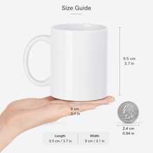 Taza de café con un bonito estampado de brownie y helado, perfecta para parejas como regalo de cumpleaños asequible. Taza de cerámica única, apta para lavavajillas y con un estilo novedoso. - Blanco - Ver 3