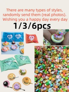 1/3/6pcs Mini Cute Simulation Dessert Random Style Decoration Small Gift, Non Edible, Suitable For Adult Home Decoration, Helps To Liven Up The Atmosphere, Relieve Stress, Relax The Mood, And Surprise The Gift. This Gift Is Almost Perfect - A - View 14