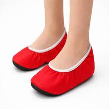 Sapatilha de Ballet Simples Carnaval Jazz Fantasia Diversão Par Sortidas - Vermelho - Visão 3