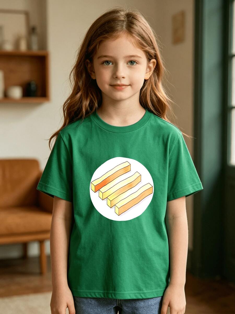 Women's Comfortable T-Shirt With Round Neck, Short Sleeve, Cotton Blend, Soft And Breathable, Casual Clothing For Spring And Summer, Urban Style - Green - View 1