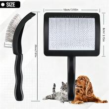 1pc Pet Grooming Comb For Dogs And Cats, Fast Deshedding Comb To Remove Loose Hair And Tangled Fur, Removes Floating Hair - Multicolor - View 12