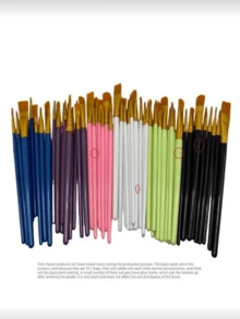 10pcs/Set 2026 New Plastic Handle Paint Brush Set, Oil Painting, Watercolor, Hand Painting, Art Brush Set / Small Amount Of Glue Overflow Is Normal - Multicolor - View 4
