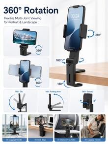 Foldable Portable Phone Stand, Universal Multi-Scenario Phone Holder, Suitable For Travel, Luggage, Car Navigation, Selfie And Live Streaming - Multicolor - View 3