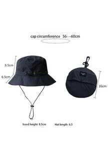 1pc Foldable, Collapsible Waterproof Bucket Hat, Windproof, UV Protection, 3D Design, Fashionable & Versatile, Soft & Comfortable, Breathable, Multi-Functional, Flattering, Suitable For Beach, Outdoor, Travel, Hiking, Cycling, Dates, And Various Occasions - Quick-drying Storage Bag for Fishermen - View 10