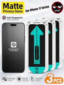 Compatible With Iphone 18 Pro Max Matte Anti-Peeping Screen Protector, Newly Upgraded One-Click Installation, Compatible With IPhone 13 To 17 Series (Including Pro, Pro Max, Plus And Air Versions), Featuring Matte Edges And Anti-Glare Properties - Black - View 9