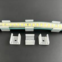 30pcs 6mm Single Hole PC Plastic Snap-In LED Strip U-Shaped Mounting Clips With Installation Screws, Compatible With Flexible Neon PCB Soft Light Strips - 30-pack, 6mm Wide Single Buckle - View 5