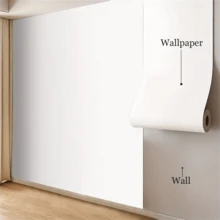 1 Roll Self-Adhesive Thickened Matte Wallpaper Sticker, Living Room Bedroom Wardrobe Furniture Renovation Sticker, Cabinet Sticker, Solid Color Waterproof Contact Paper, Multiple Colors Available. - Solid Color - View 15