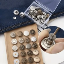 6/9/12/24/36/48 Buah Kancing Jeans Logam Vintage - Pengikat Tanpa Jahit, Pemasangan Tanpa Paku, Alat Perbaikan Denim yang Praktis, Cocok untuk Kerajinan dan Celana, Sekrup Tembaga di Bagian Belakang - Beraneka warna - View 10