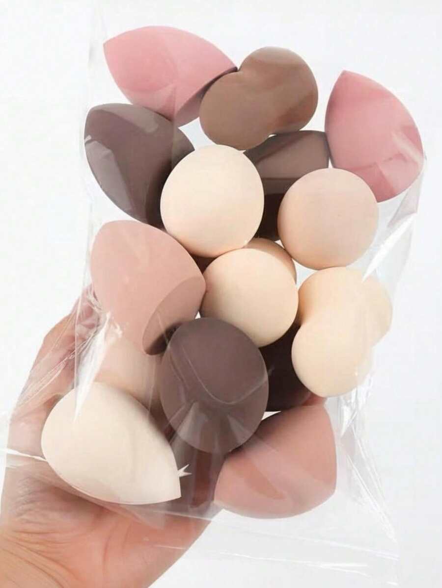Large Non-Absorbent Wet & Dry Makeup Sponge Puff, Random Assortment, Suitable For Makeup Application And Concealing, Portable, Christmas Gift For Friends, Puff, Makeup Sponge, Travel Essentials, Travel Essentials, Powder Puff, Hair Accessories, Accessories, Makeup Tools, Cheap - Multicolor - View 1