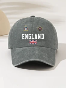 時尚極簡水洗棒球帽，四季通用裝飾風格，女性必備時尚單品，「ENGLAND」設計，適合戶外運動 - 水洗帽 - 查看 14