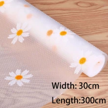 1 Roll Cabinet Liner, Moisture-Proof Heat-Resistant Non-Slip Drawer & Desktop Mat, Waterproof Oil-Proof Dust-Proof, Suitable For Cabinets Drawers Refrigerator, Easy To Clean, Kitchen Countertop Furniture Storage Mat, Home Christmas Party Storage Kitchen Accessories - Daisy - View 15