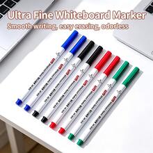 2pieces/4pieces Colour Erasable Whiteboard Marker Pens, Ultra-Fine 0.5mm, Teaching Office Stationery, Creative Color Markers, Water-Based Black Dry Erase Markers, Suitable For Halloween, Christmas, School Stationery, Professional Art Use - Multicolor - View 1