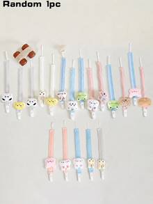1pc Newborn Cartoon Plush Pacifier Clip, Baby Pacifier Holder Chain, Infant Doll Anti-Lost Strap (Random Color/Style) - Multicolor - View 11
