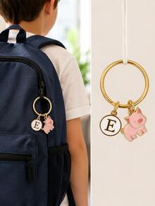 Personalized Pig Keychain, Gift For Men And Women, Back To School Gift - Pink - View 6