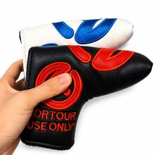 Multiple Styles Blade Putter Headcover Design, Golf Putter Headcover, PU Leather, Hook And Loop Closure, Embroidered Logo - White - View 1