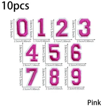 10/20/30pcs Multicolored Embroidered Number Patches, Combination Number Clothing Patches For DIY Decoration On Shirts, Skirts, Pants, Hats, Jeans - Multicolor - View 12