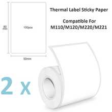 2入純白熱感標籤貼紙捲 40x30mm 黑字列印紙 適用於 T50M Pro PL70E N20 M110，辦公室文件名稱標籤儲存整理用 - 查看 14